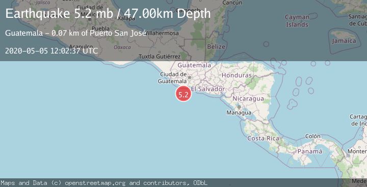 Map of OFFSHORE GUATEMALA