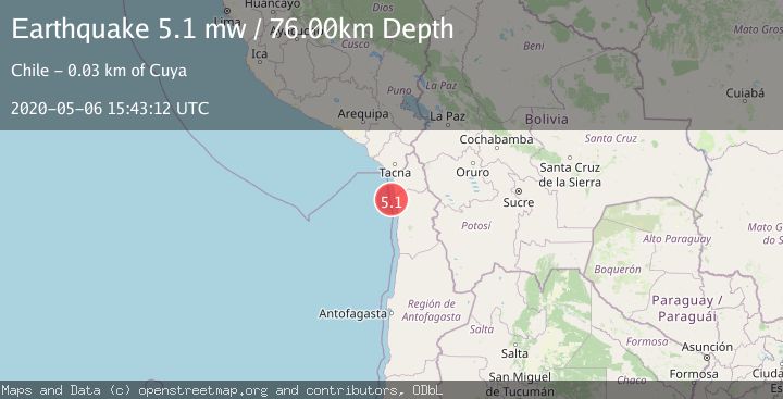 Map of OFFSHORE TARAPACA, CHILE