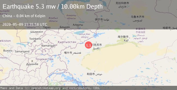 Map of SOUTHERN XINJIANG, CHINA