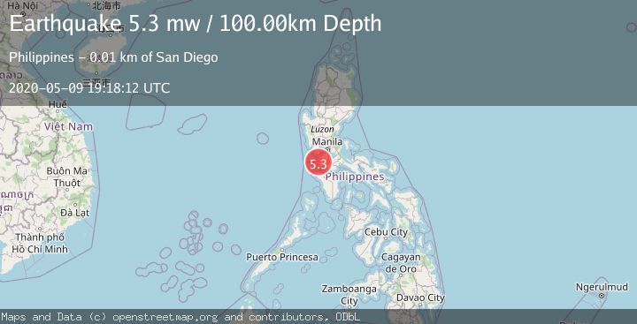Map of LUZON, PHILIPPINES
