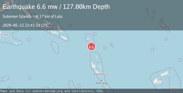 Map of SANTA CRUZ ISLANDS