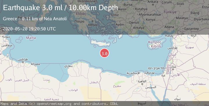 Map of CRETE, GREECE