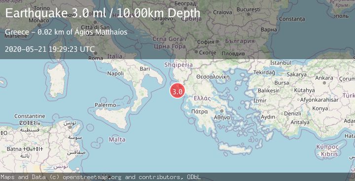 Map of KERKIRA REGION, GREECE
