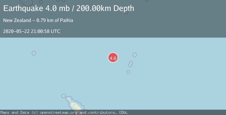 Map of KERMADEC ISLANDS REGION