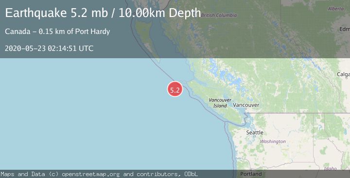 Map of VANCOUVER ISLAND, CANADA REGION