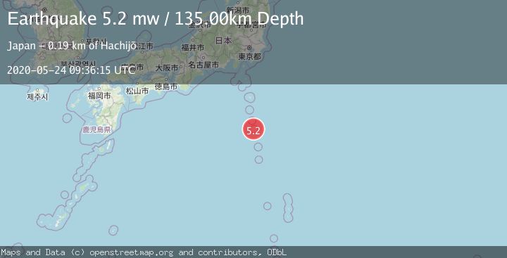 Map of IZU ISLANDS, JAPAN REGION