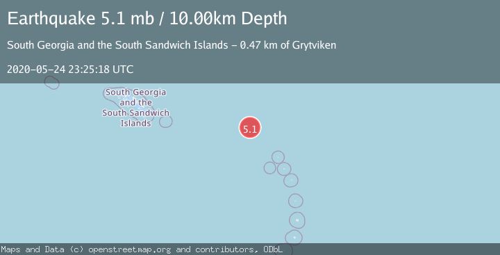 Map of SOUTH SANDWICH ISLANDS REGION