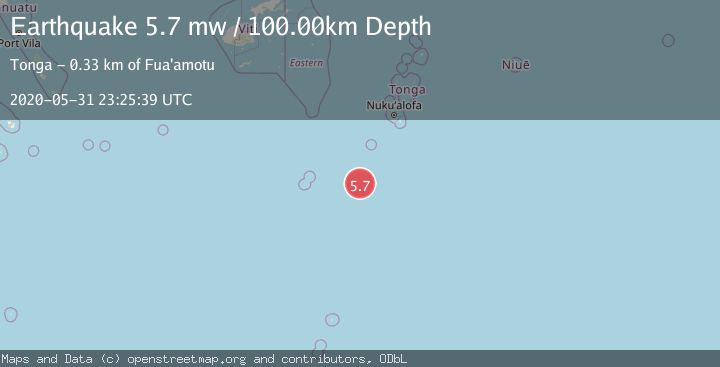 Map of SOUTH OF FIJI ISLANDS