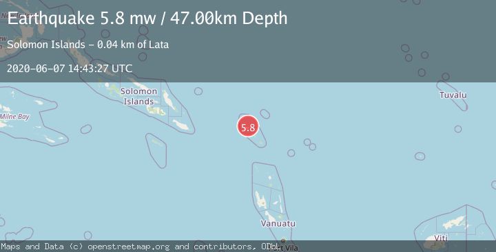 Map of SANTA CRUZ ISLANDS