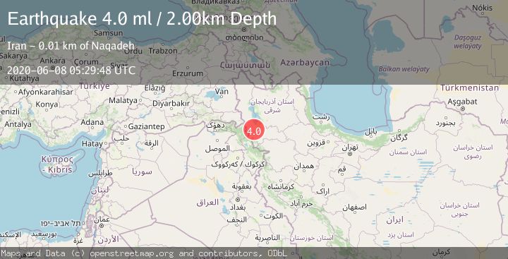 Map of IRAN-IRAQ BORDER REGION