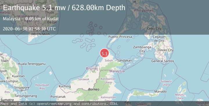 Map of SABAH, MALAYSIA