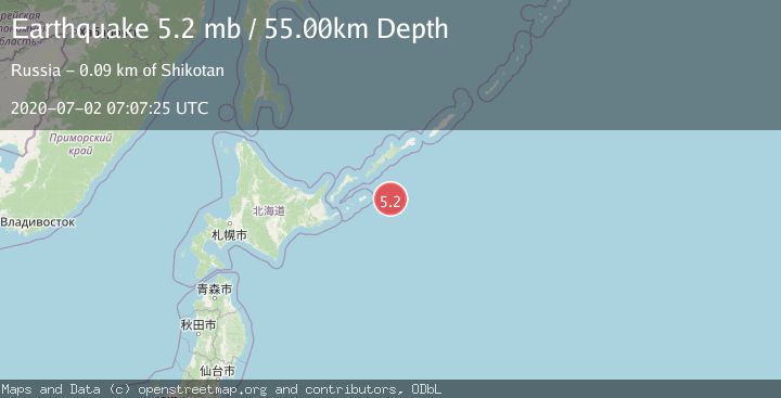 Map of KURIL ISLANDS