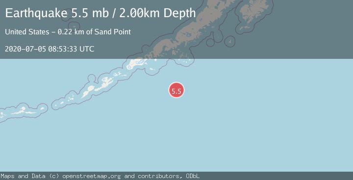 Map of SOUTH OF ALASKA