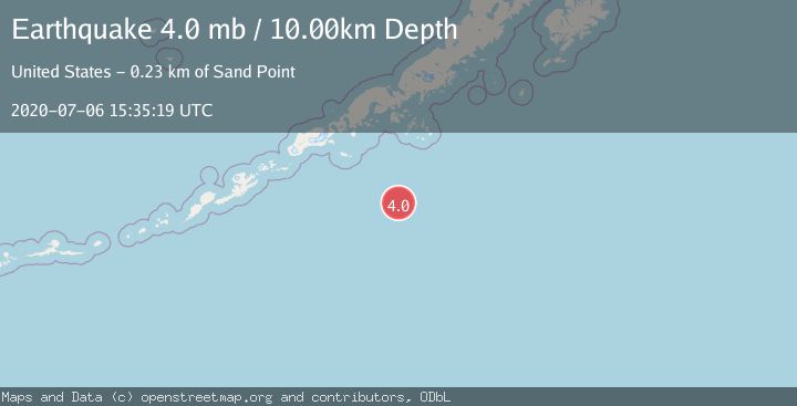 Map of SOUTH OF ALASKA