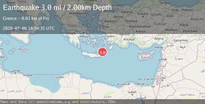 Map of CRETE, GREECE