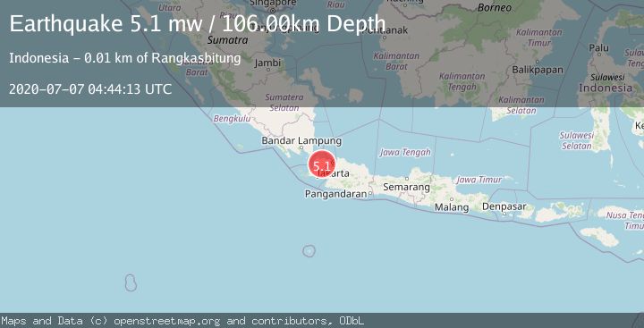 Map of JAVA, INDONESIA