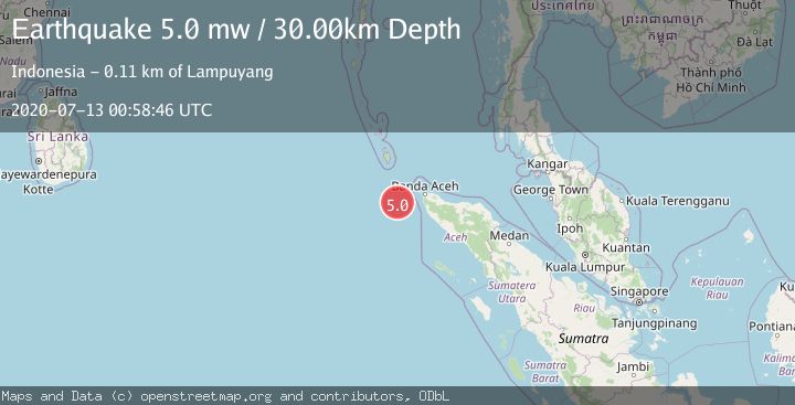Map of NORTHERN SUMATRA, INDONESIA