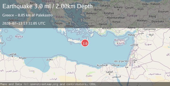 Map of CRETE, GREECE