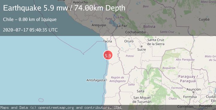 Map of TARAPACA, CHILE