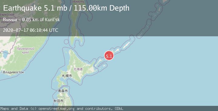 Map of KURIL ISLANDS