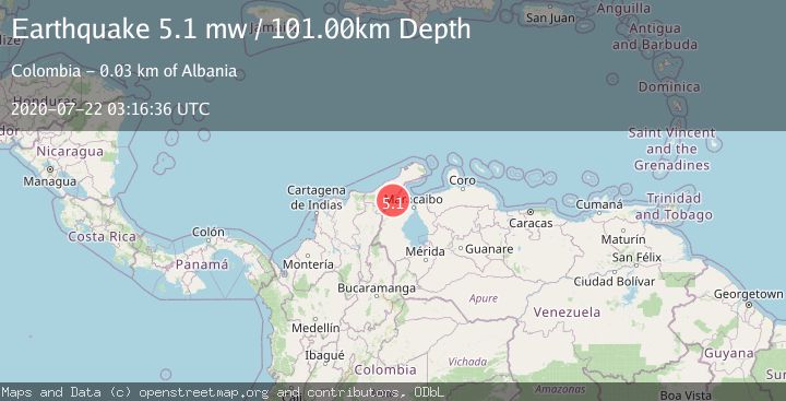 Map of ZULIA, VENEZUELA