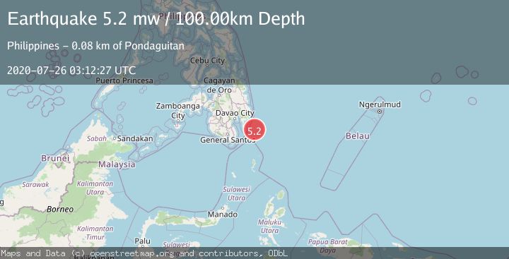 Map of MINDANAO, PHILIPPINES