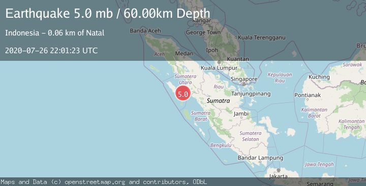 Map of NIAS REGION, INDONESIA