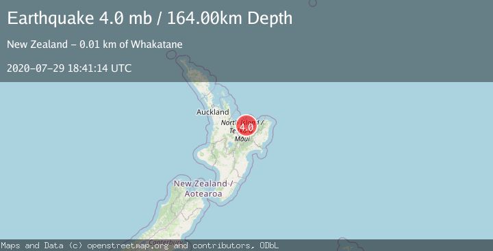 Map of NORTH ISLAND OF NEW ZEALAND