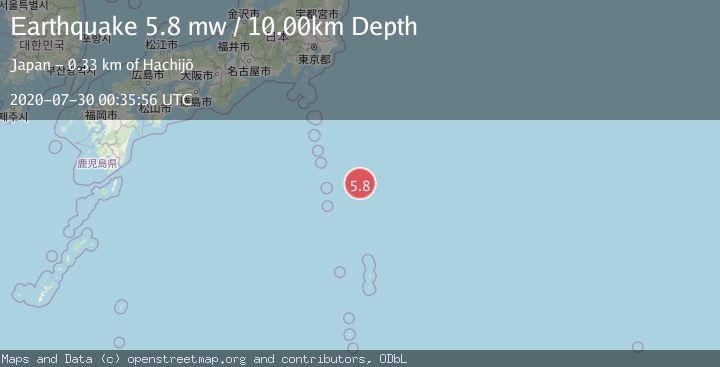 Map of IZU ISLANDS, JAPAN REGION