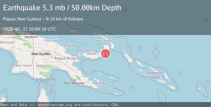 Map of NEW BRITAIN REGION, P.N.G.
