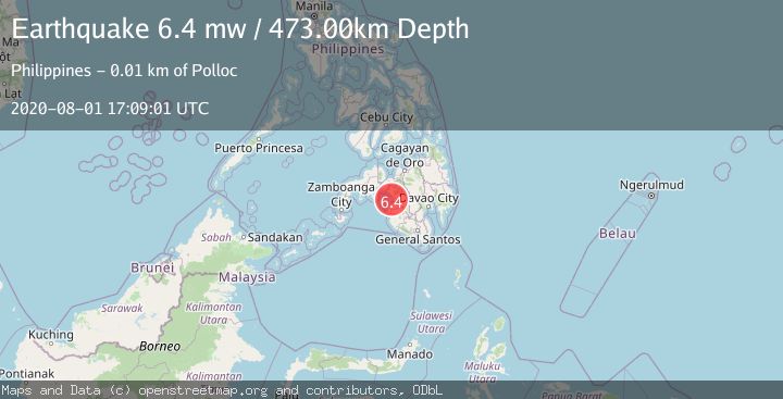 Map of MINDANAO, PHILIPPINES