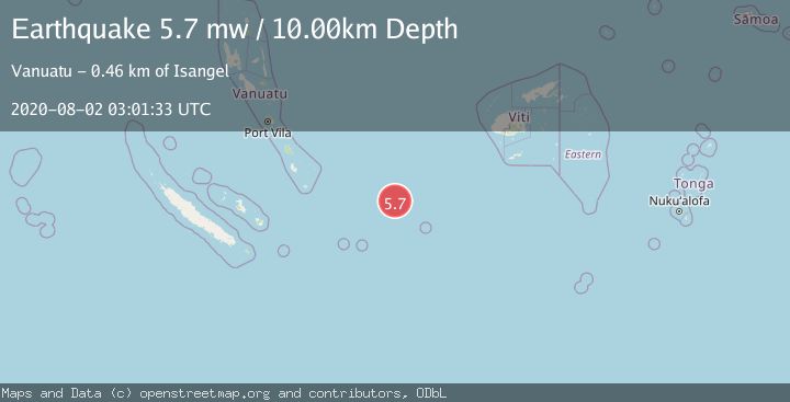 Map of VANUATU REGION