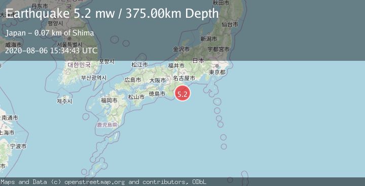Map of NEAR S. COAST OF WESTERN HONSHU