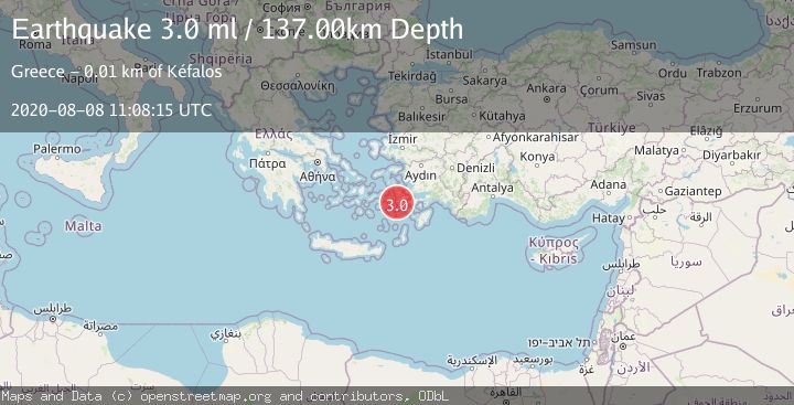 Map of DODECANESE ISLANDS, GREECE