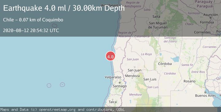 Map of OFFSHORE COQUIMBO, CHILE