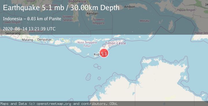 Map of TIMOR REGION, INDONESIA