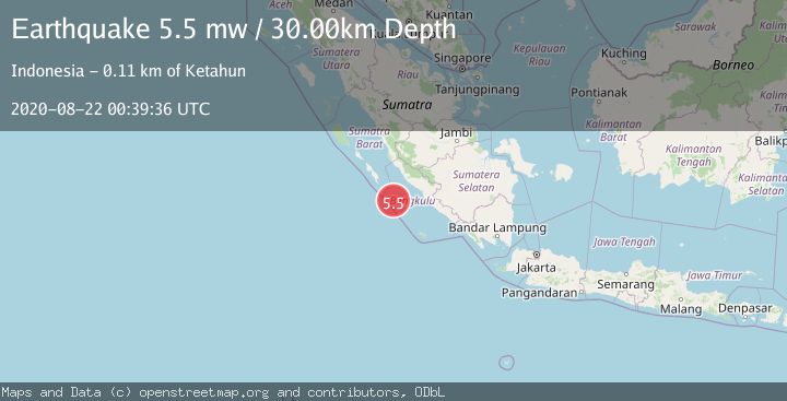 Map of SOUTHERN SUMATRA, INDONESIA