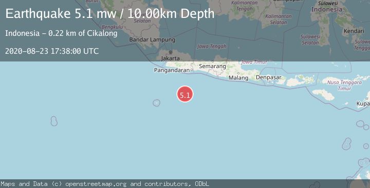 Map of SOUTH OF JAVA, INDONESIA