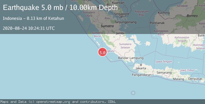 Map of SOUTHWEST OF SUMATRA, INDONESIA