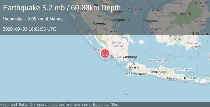 Map of SOUTHERN SUMATRA, INDONESIA