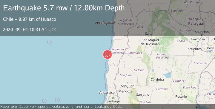 Map of OFFSHORE ATACAMA, CHILE