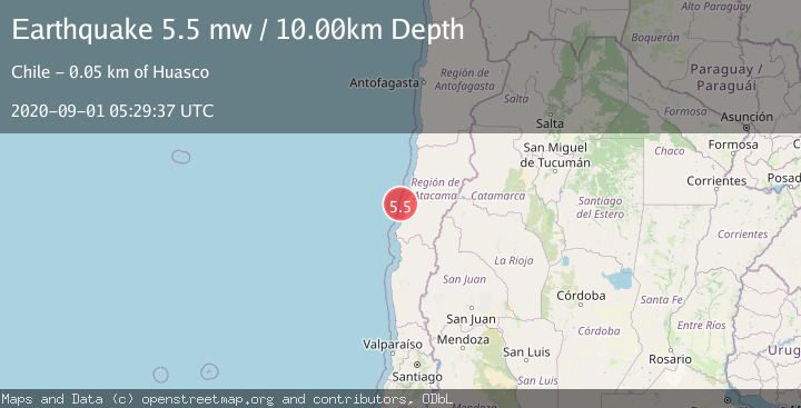 Map of OFFSHORE ATACAMA, CHILE