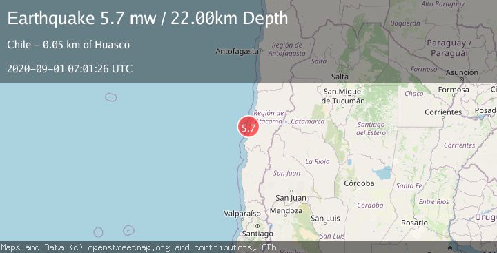 Map of OFFSHORE ATACAMA, CHILE