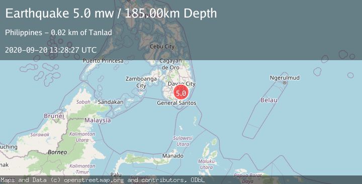 Map of MINDANAO, PHILIPPINES