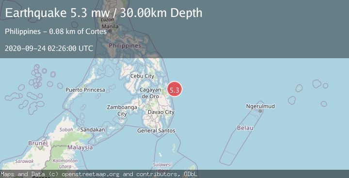 Map of MINDANAO, PHILIPPINES