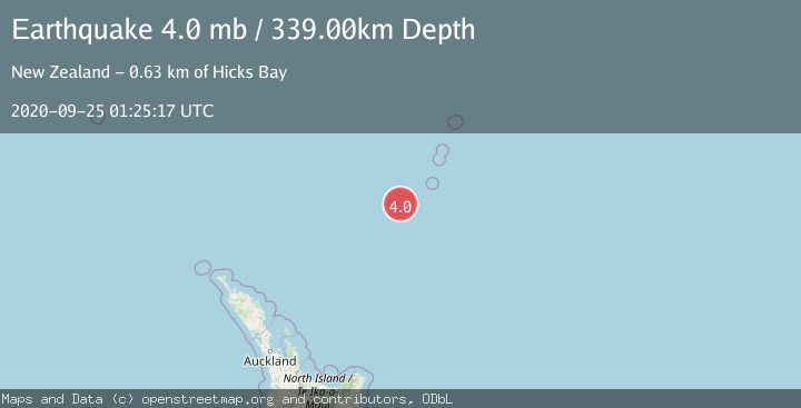 Map of SOUTH OF KERMADEC ISLANDS