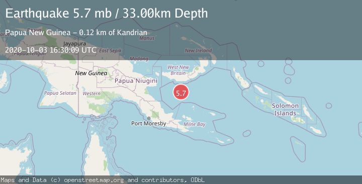 Map of NEW BRITAIN REGION, P.N.G.