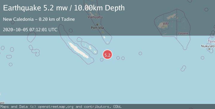 Map of SOUTHEAST OF LOYALTY ISLANDS