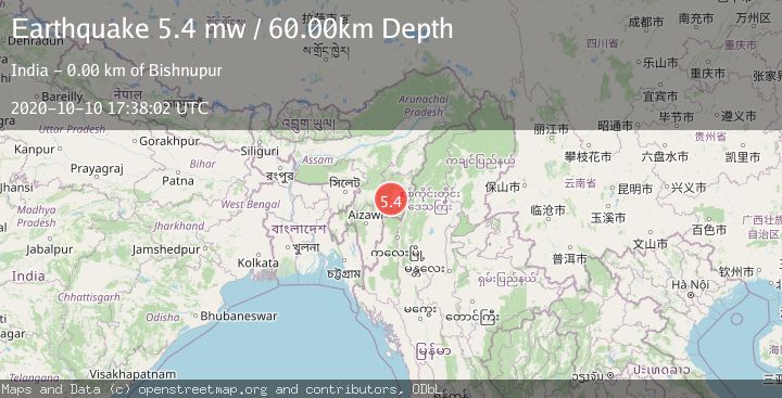 Map of MANIPUR, INDIA REGION