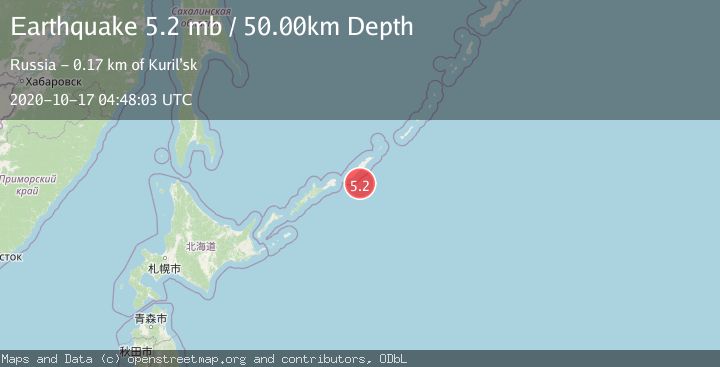 Map of KURIL ISLANDS